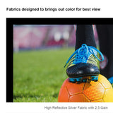 QualGear QG-PS-FF6-169-92-S 16:9 Projector Screen, 92-Inch 3D High Reflective Silver 2.5 Gain