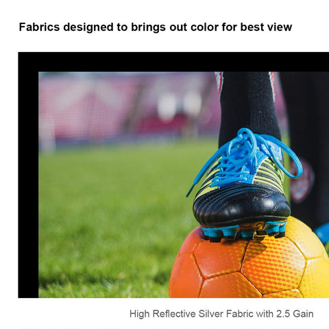 QualGear QG-PS-FF6-169-92-S 16:9 Projector Screen, 92-Inch 3D High Reflective Silver 2.5 Gain