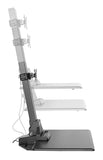 Star Ergonomics Electric sit stand workstation product image showing range of motion 