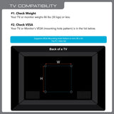 QualGear QG-TM-007-BLK Universal Low Profile Full Motion Wall Mount for most 13" to 27" LED TVs, Black