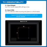 QualGear QG-TM-032-BLK Heavy Duty Full Motion TV Wall Mount for Most 37"-70" Flat Panel and Curved TVs, Black