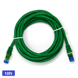 QualGear RJ45 Cat 7 Ethernet Patch Cable, 10Gpbs High-Speed Cable, 600MHz, Triple-Shielded, Round