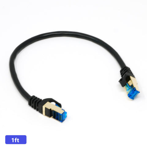 Network-cables-QualGear RJ45 Cat 7 Ethernet Patch Cable, 10Gpbs High-Speed