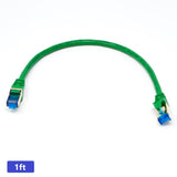 QualGear RJ45 Cat 7 Ethernet Patch Cable, 10Gpbs High-Speed Cable, 600MHz, Triple-Shielded, Round