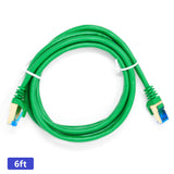 QualGear RJ45 Cat 7 Ethernet Patch Cable, 10Gpbs High-Speed Cable, 600MHz, Triple-Shielded, Round