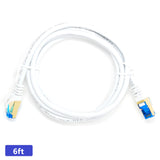 QualGear RJ45 Cat 7 Ethernet Patch Cable, 10Gpbs High-Speed Cable, 600MHz, Triple-Shielded, Round