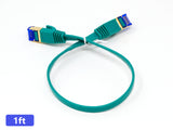 QualGear RJ45 Cat 7 Ethernet Patch Cable, 10Gpbs High-Speed Cable, 600MHz, Triple-Shielded, Flat