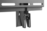 Bracket clamp on mounting rail, underside view