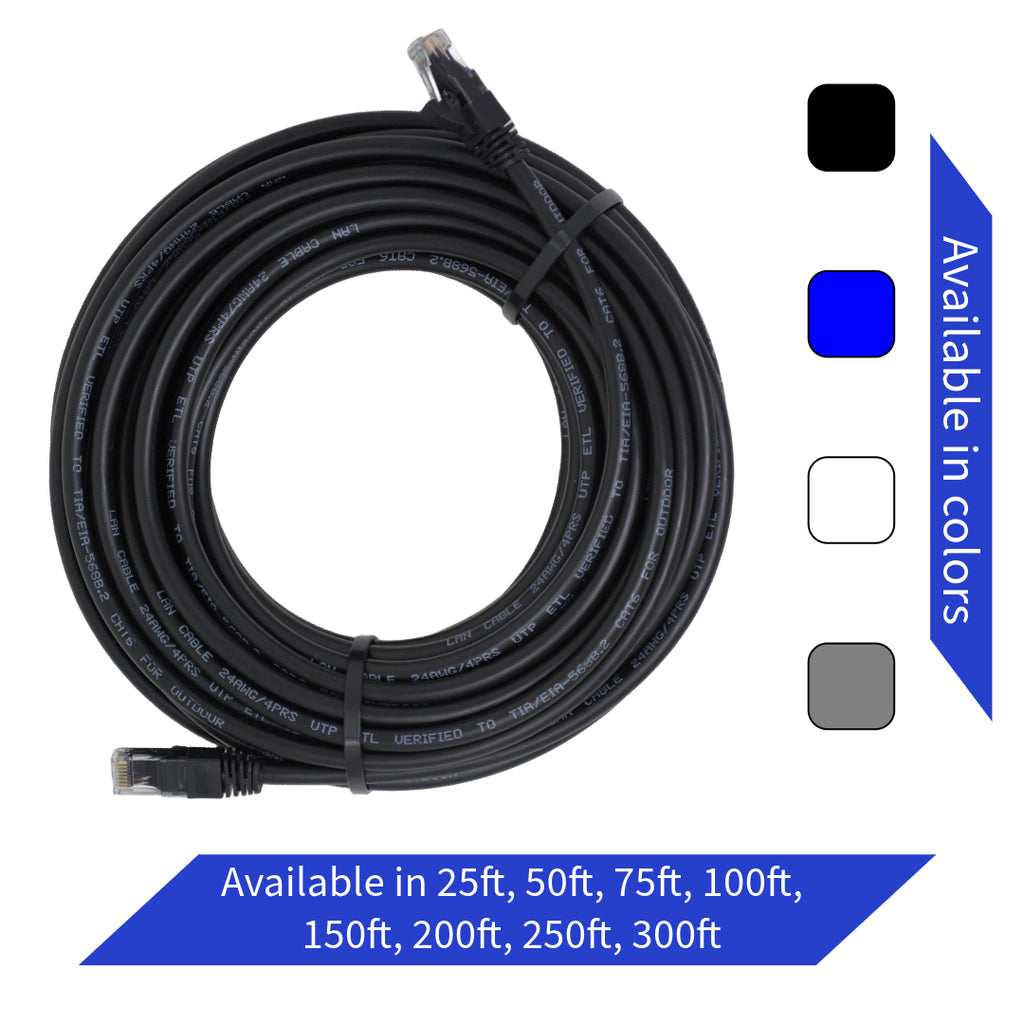 QualGear CAT 6 round ethernet cable cca 24 awg 250 mhz.