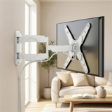 QualGear 23-55 in Full Motion TV Wall Mount, Low Profile, White in use, lifestyle view