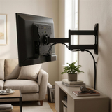 QualGear 23-42 in Articulating TV Wall Mount, Ultra Low Profile, Black in use, lifestyle view