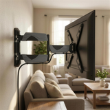 QualGear 23-55 in Articulating TV Wall Mount, Ultra Slim, Black in use, lifestyle view