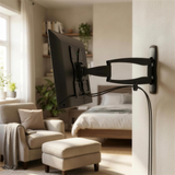 QualGear 23-42 in Articulating TV Wall Mount, Ultra Slim, Black in use, lifestyle view
