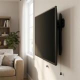 QualGear 32-55 in Ultra Slim Fixed TV Wall Mount, Black in use, lifestyle view