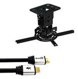 QualGear low profile universal projector ceiling mount black.