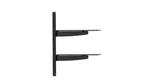 QualGear dual shelf wall mount 17.6 lb / 8 kg per shelf black.