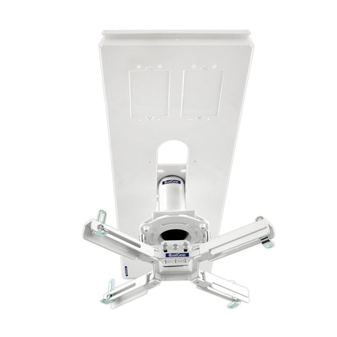 QualGear drop ceiling projector mount kit 6"x2', white, with included hardware.