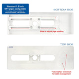 QualGear drop ceiling projector mount kit 6"x2', white.