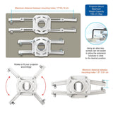 QualGear drop ceiling projector mount kit 6"x2', white.