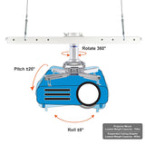 QualGear drop ceiling projector mount kit 6"x2', white.