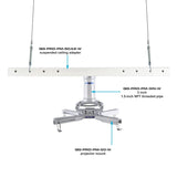 QualGear drop ceiling projector mount kit 2'x2', white.