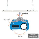 QualGear drop ceiling projector mount kit 2'x2', white.