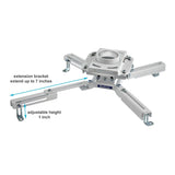 QualGear drop ceiling projector mount kit 2'x2', white.