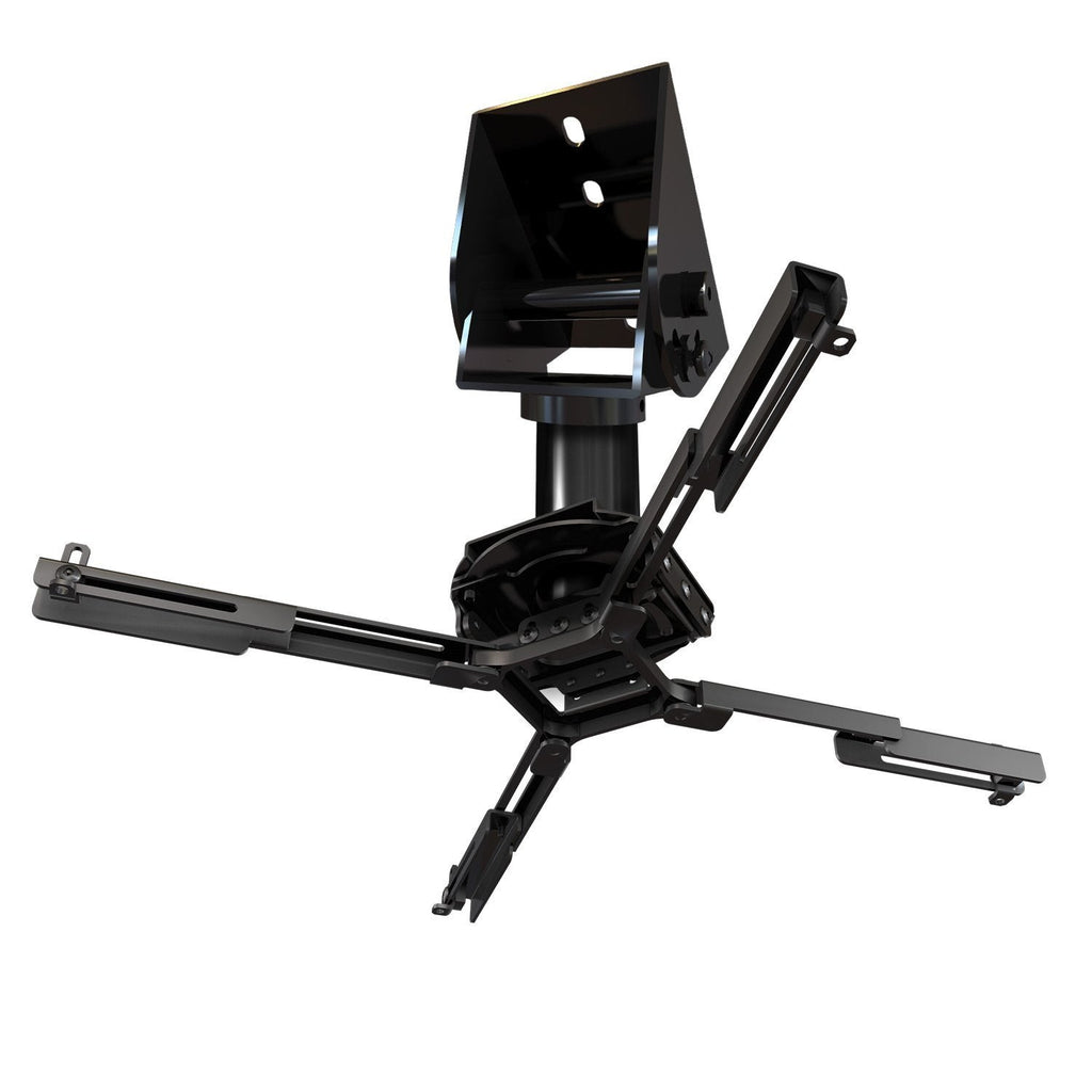 QualGear sloped ceiling projector mount kit black, with included hardware.