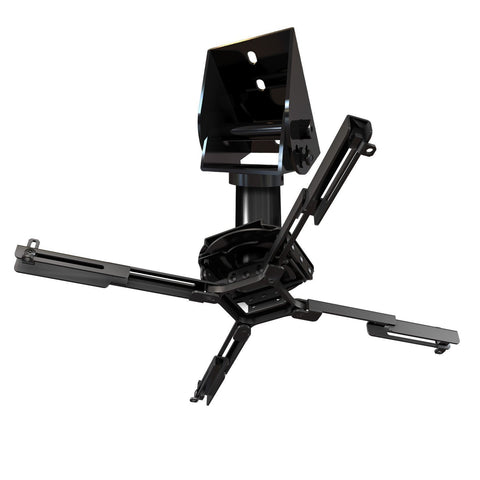 QualGear sloped ceiling projector mount kit black, with included hardware.