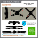 QualGear universal telescopic projector ceiling mount black.