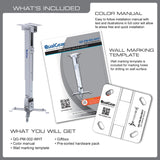 QualGear universal telescopic projector ceiling mount white.