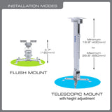 QualGear universal telescopic projector ceiling mount white.