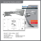 QualGear projector wall mount with fine tune adjustments white.