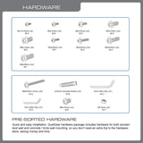 QualGear projector wall mount with fine tune adjustments white, with included hardware.