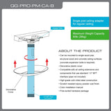 QualGear Pro-AV flat ceiling adapter black qg-pro-pm-ca-b.