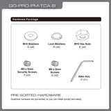 QualGear Pro-AV truss ceiling adapter qg-pro-pm-tca-b, with included hardware.