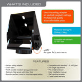 QualGear sloped ceiling adapter black qg-pro-pm-vca-b.