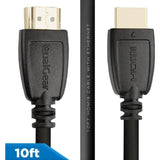 QualGear high speed HDMI 2.0 cable connectors, black, 10 ft