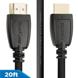 QualGear high speed HDMI 2.0 cable connectors, black, 20 ft