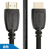 QualGear high speed HDMI 2.0 cable connectors, black, 6 ft