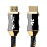 QualGear premium certified high speed HDMI 2.0b cable with ethernet 4K, black.