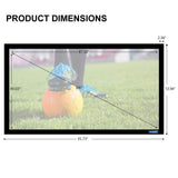 QualGear QG-PS-FF6-169-100-G 16:9  Projector Screen, 100-Inch High Contrast Gray 0.9 Gain