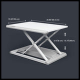 Star Ergonomics, Portable Electric Standing Desk Converter, SE91, White, Scratch and Fire Resistant Tabletop