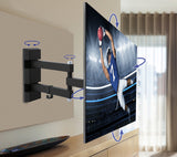 QualGear Universal Low Profile Full Motion Wall Mount Product Image on TV