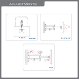 QualGear Articulating TV Wall Mount  features