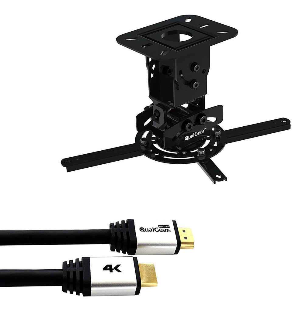 Projector Ceiling Mount Bundle with HDMI Black Main Image