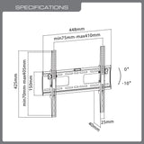 QualGear Universal Low Profile Tilting Wall Mount Specifications