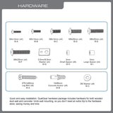 QualGear 37-Inch to 70-Inch Universal Ultra Slim wall TV Mount hardware