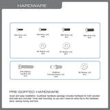 QualGear Universal Low Profile Full Motion Wall Mount  Hardware