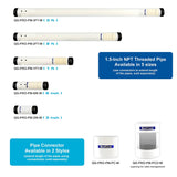 Different kinds of threaded pipes for a projector mount